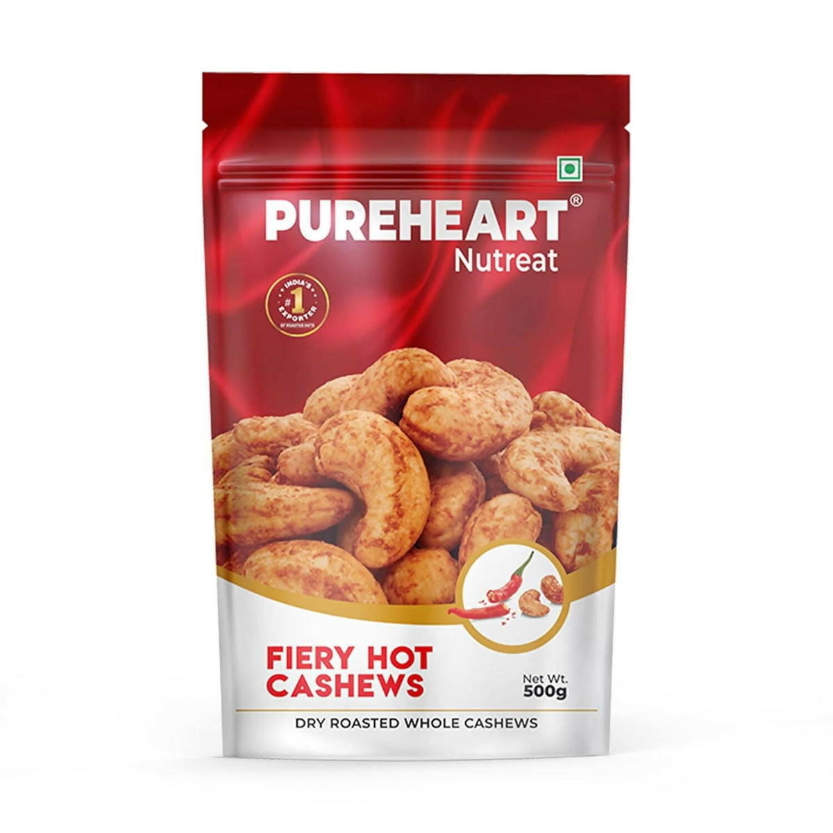 Pureheart Nutreat Fiery Hot Cashews | Grocsy