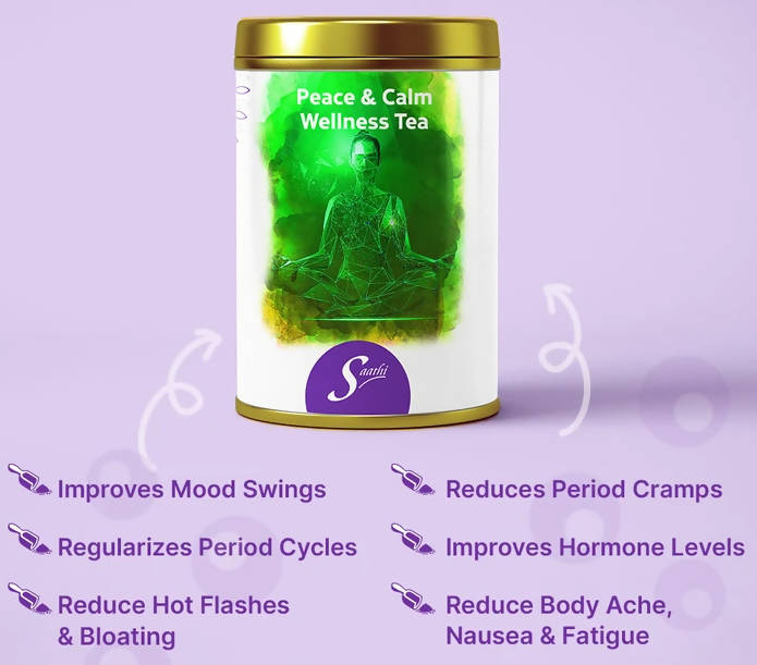 Saathi Peace & Calm Wellness Tea Pack | Grocsy