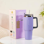 Nestasia Tumbler with Handle Straw & Lid - 1.2L (Purple) | Grocsy