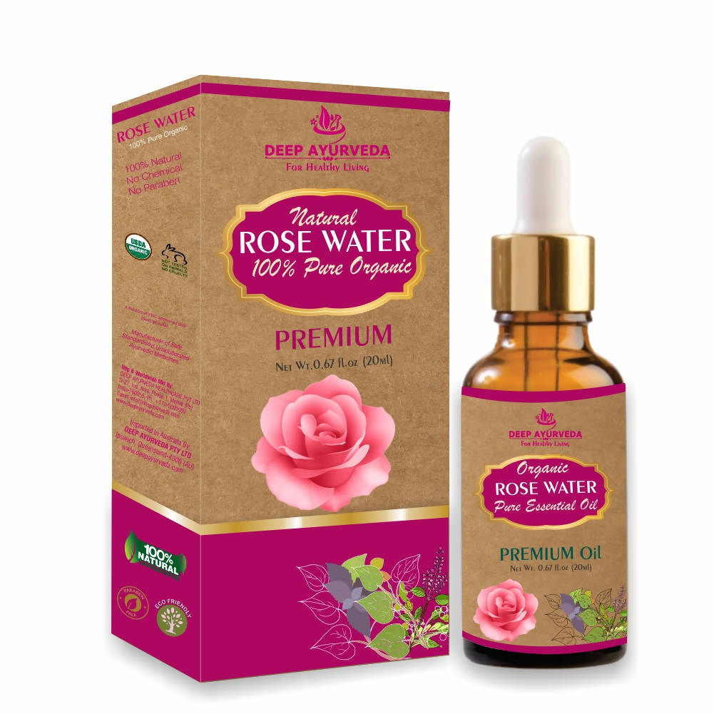 Deep Ayurveda Organic Rose Water Essential Oil | Grocsy