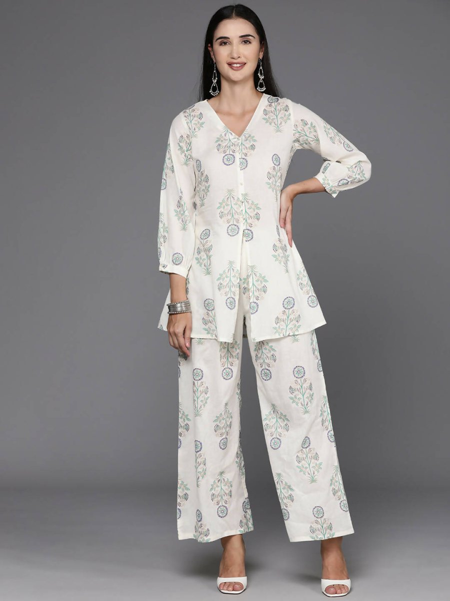 Ahalyaa Women's Traditional Wear Co-ods - Off White | Grocsy