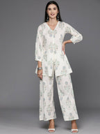 Ahalyaa Women's Traditional Wear Co-ods - Off White | Grocsy
