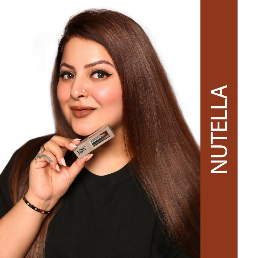 Love Earth Satin Matte Lipstick - Nutella | Grocsy