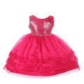 Asmaani Baby Girl's Pink Colour Satin A-Line Maxi Full Length Dress (AS-DRESS-22164) | Grocsy