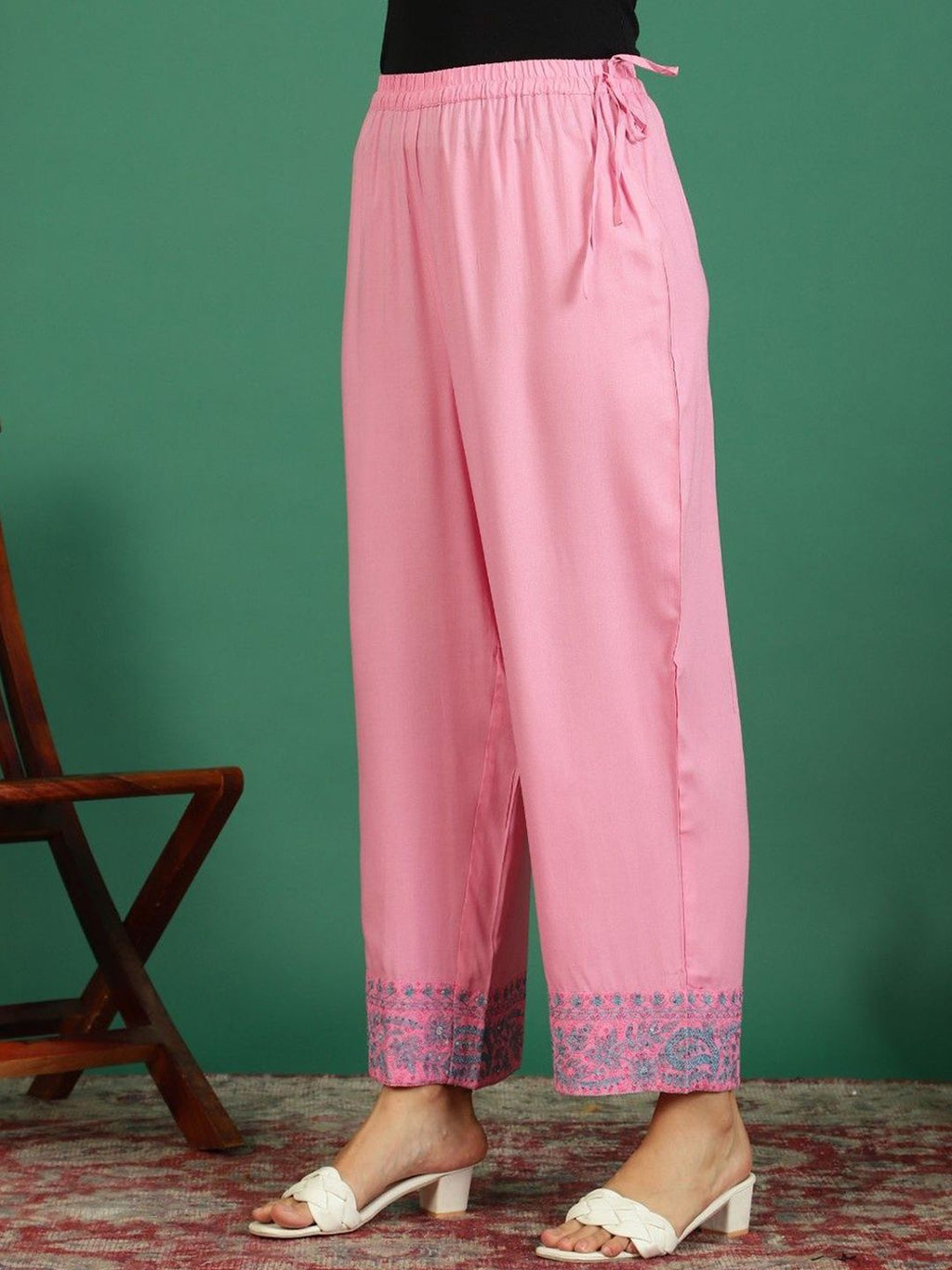 Sangria Embroidered Kurta & Trouser With Dupatta | Grocsy