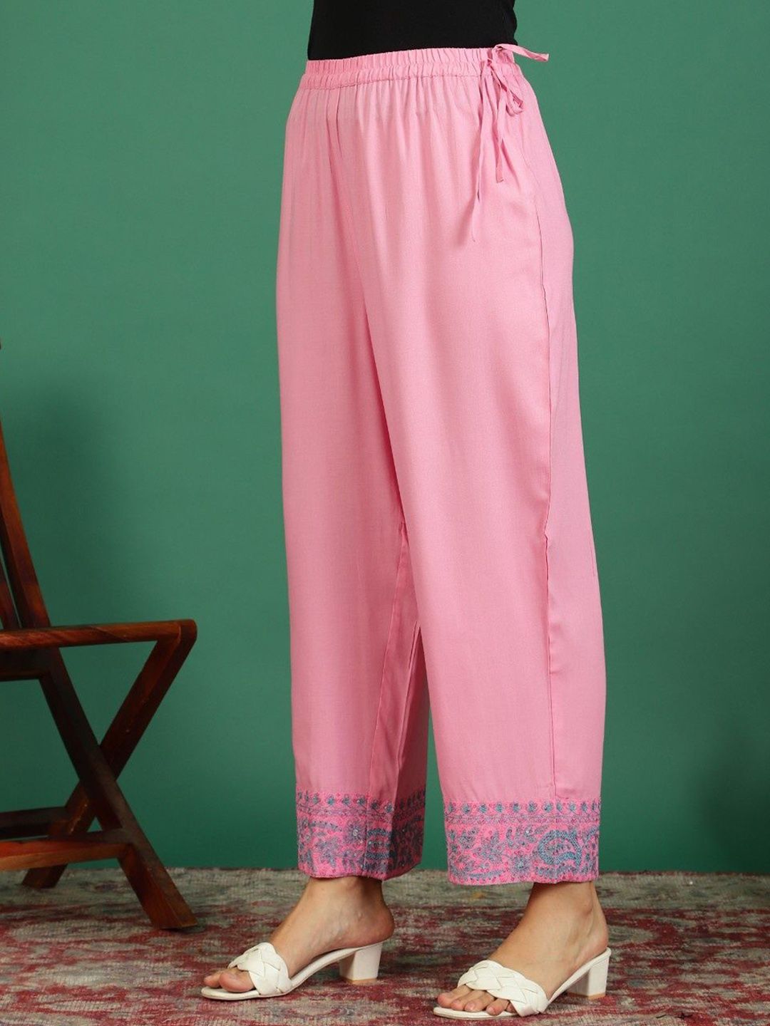 Sangria Embroidered Kurta & Trouser With Dupatta | Grocsy