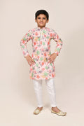 Joban Fashion Cotton Peach Kurta With Straight Fit Pant | Grocsy