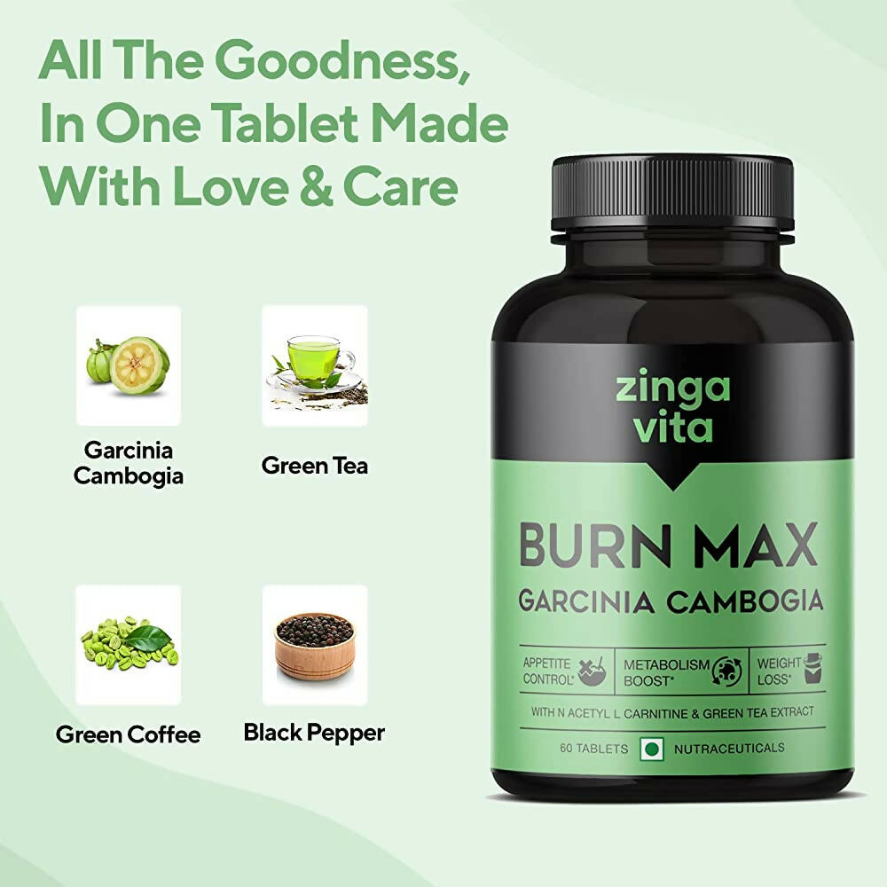Zingavita Burn Max Tablets with Garcinia | Grocsy