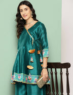 Ahalyaa Women's Traditional Wear Co-ods - Green | Grocsy