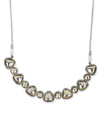 Women's Rhodium-Plated Necklace - Ruby Raang | Grocsy