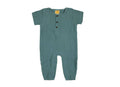 Sunshine Baby Cute Organic Muslin Cotton Babies Full Length Romper With Sleeve - Teal | Grocsy