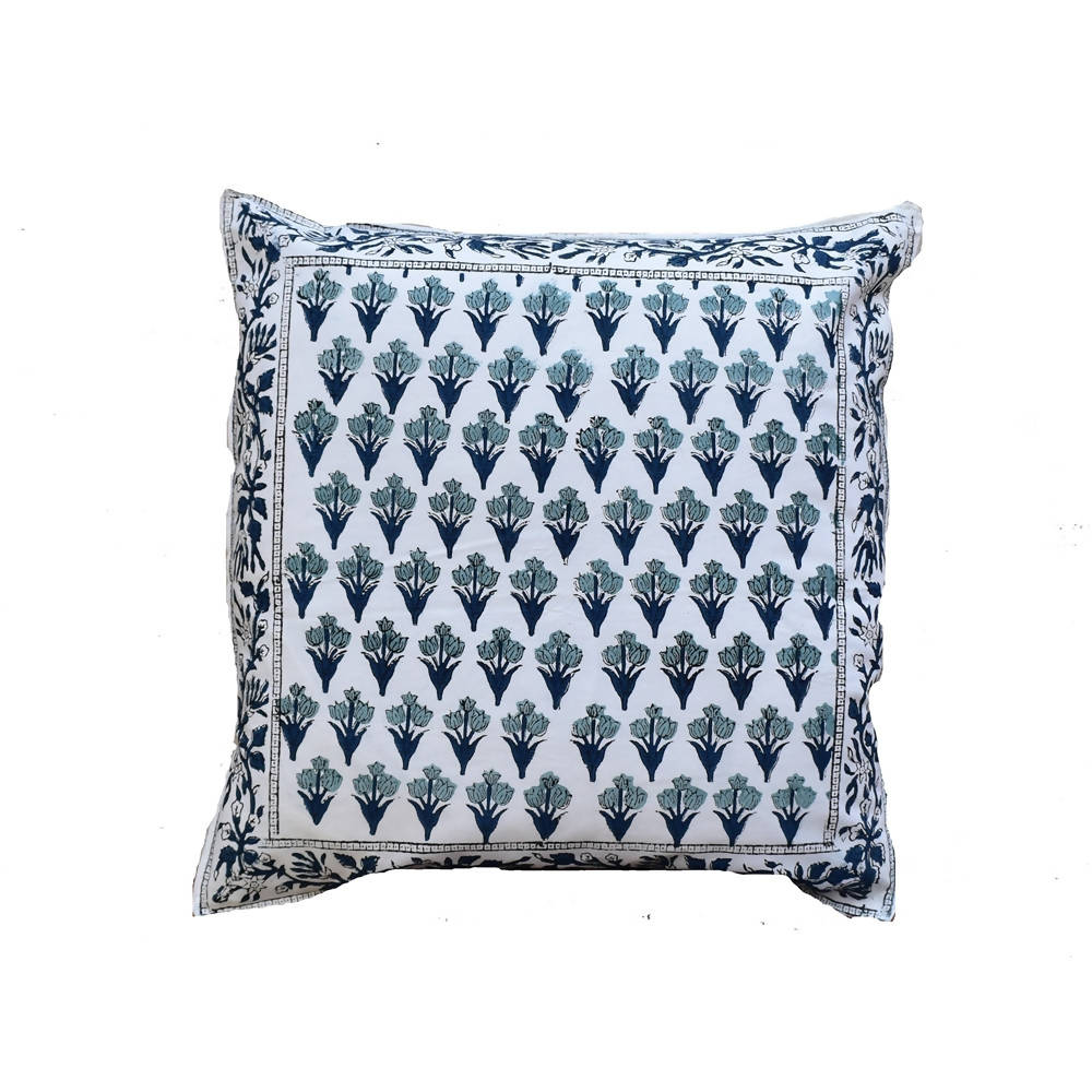 The Decor Nook Tulip Print With Grey Border Cushion Cover | Grocsy