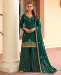 KC Green Ethnic Wear Ready Made Chinon Suit For Women | Grocsy