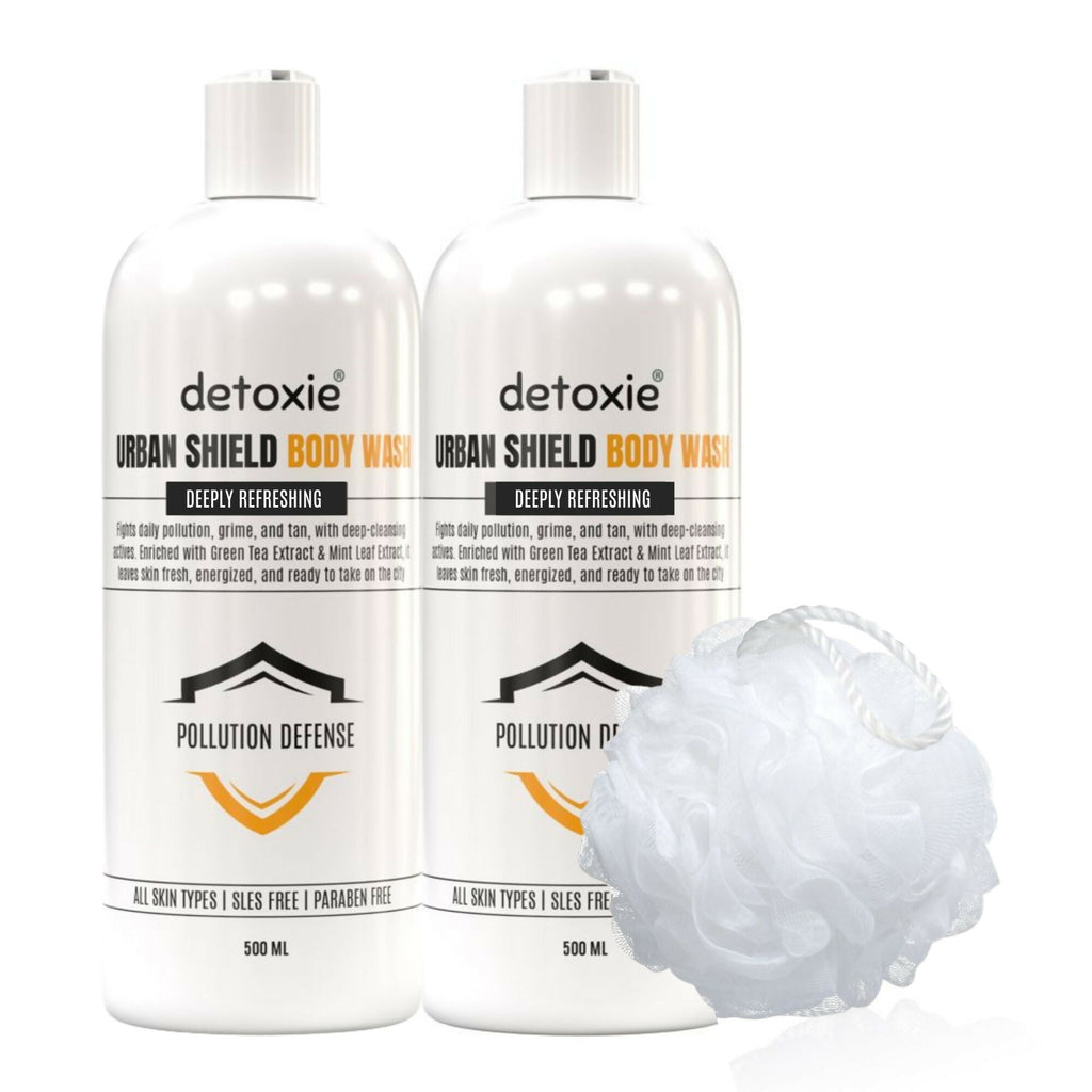 Detoxie Body Wash with Loofah - Urban Shield | Grocsy