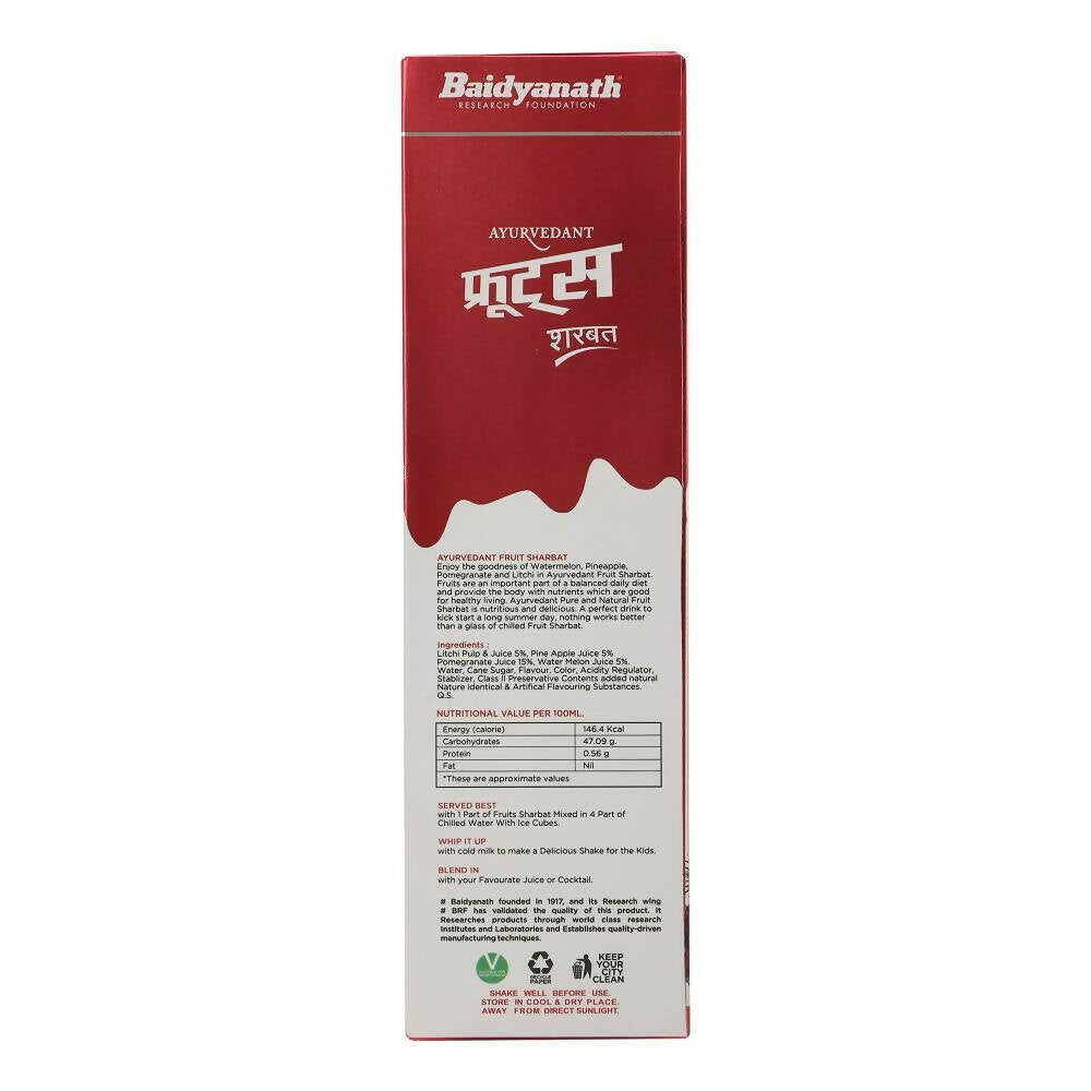Baidyanath Fruits Sharbat | Grocsy
