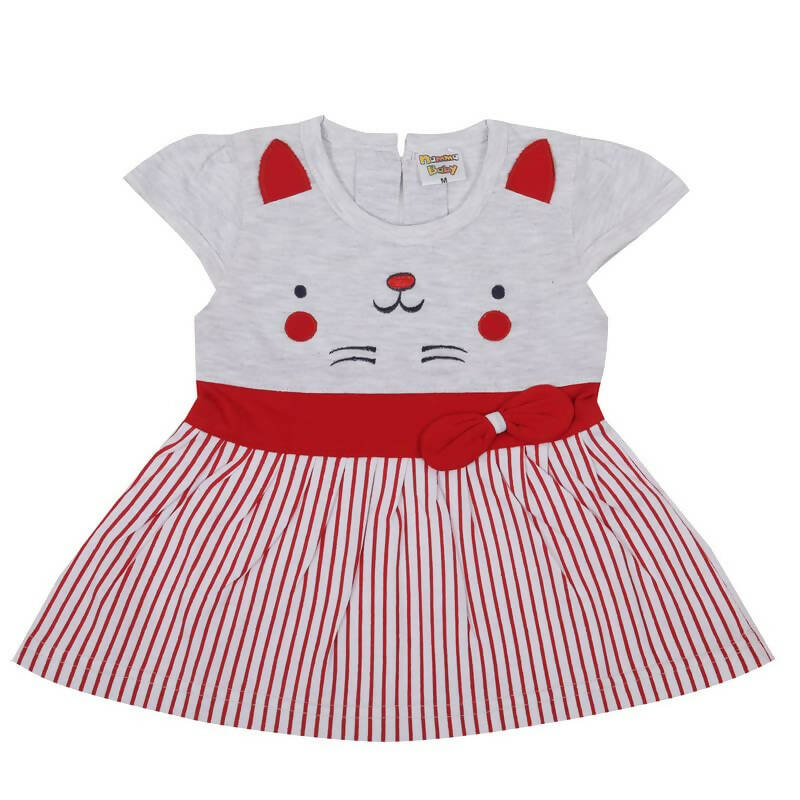 NammaBaby Baby Girl's A-Line Mini Frock Dress - Red 120 | Grocsy