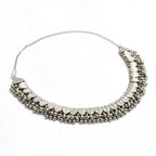 Mominos Fashion Johar Kamal Oxidised Silver-Plated Heart Design Necklace Choker Set For Women | Grocsy