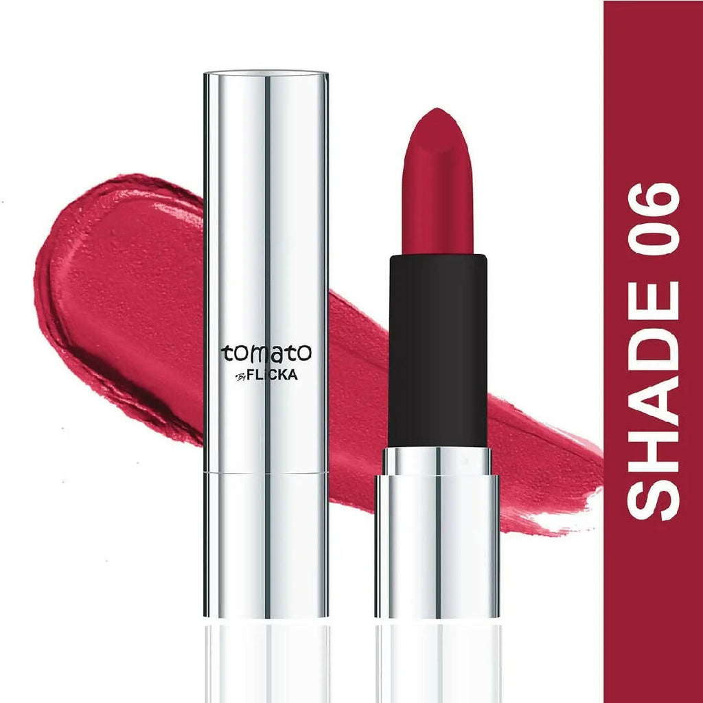 FLiCKA Tomato Maroon Matte Finish Lipstick Shade 06 | Grocsy