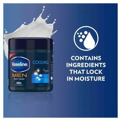 Vaseline Men Cooling Moisturizing Body Cream For Dry Skin | Grocsy