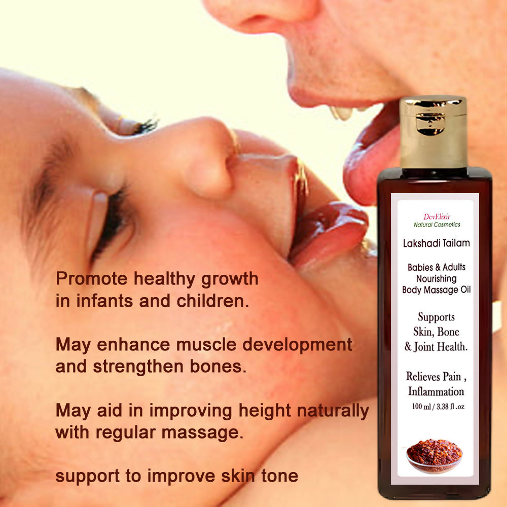DevElixir Lakshadi Ayurvedic Baby Massage Oil | Grocsy