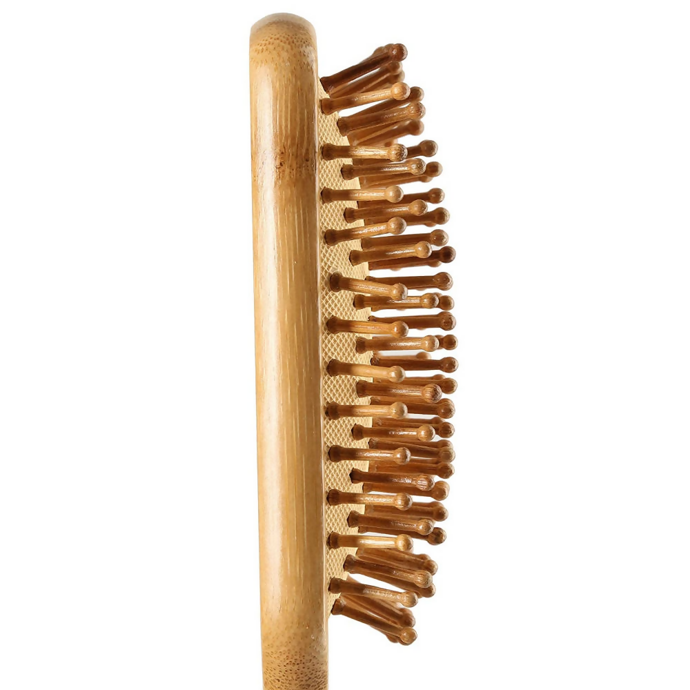 Bronson Professional Wooden Paddle Hair Brush With Bamboo Wood Bristles | Grocsy