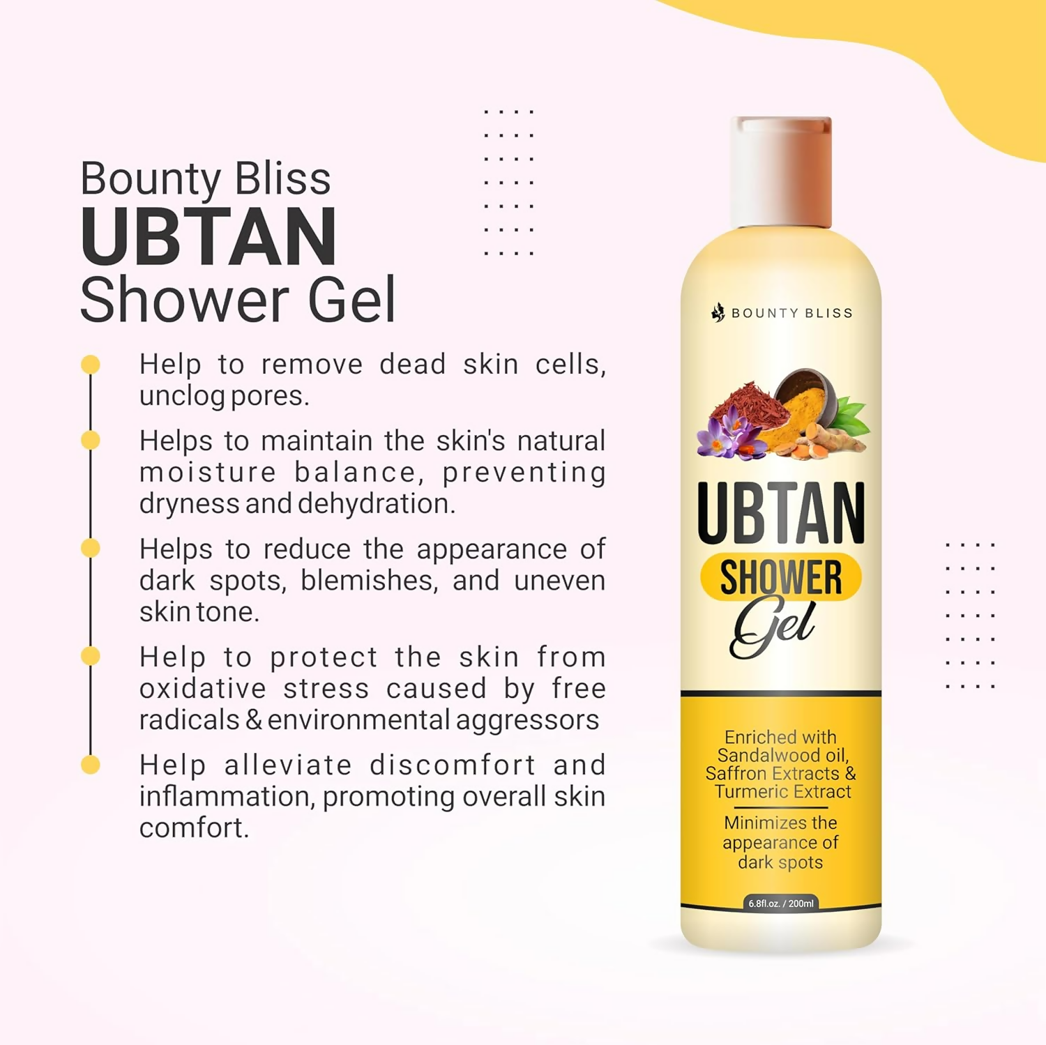 Bounty Bliss Ubtan Shower Gel - Nourishing Natural Cleanser | Grocsy