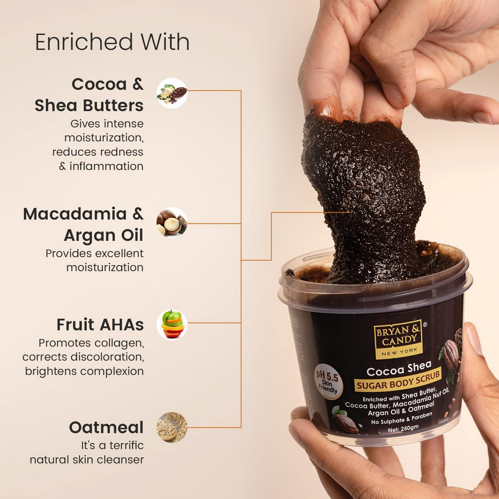 Bryan & Candy Cocoa Shea Sugar Body Scrub | Grocsy
