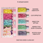 Confect Easter Sprinkles Edible | Edible Sprinkles Mix for Baking & Cake Decorative Pack of 5 (EAST 8) - 100Gms | Grocsy
