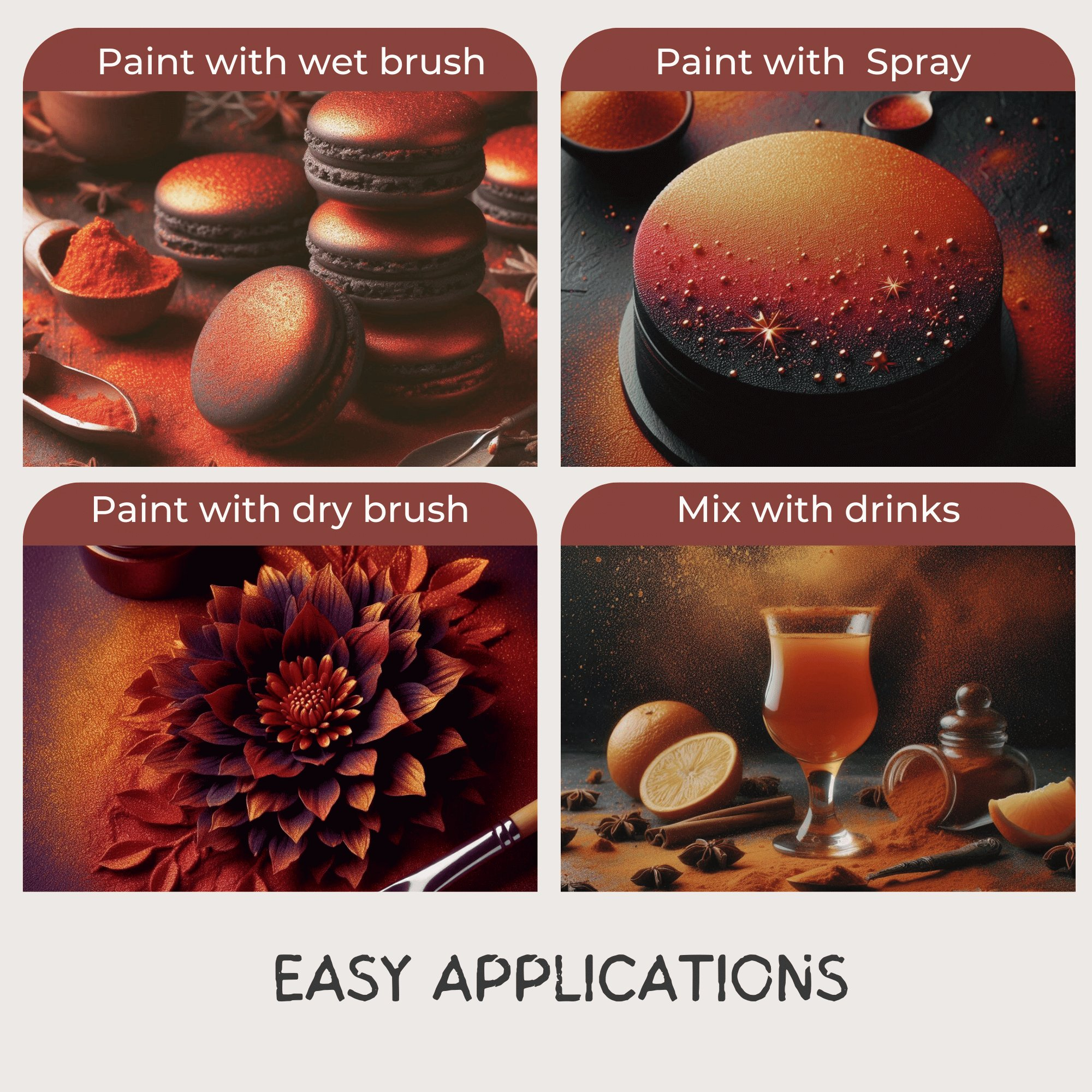 Confect Chestnut Bronze | Edible Luster Dust | Grocsy
