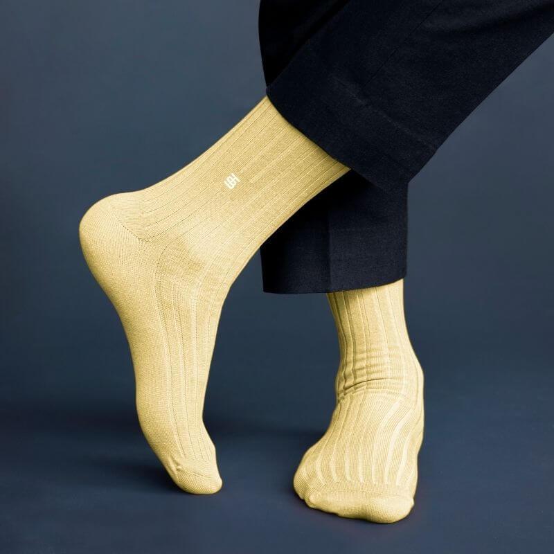 Socksoho Luxury Men Socks Cool Lemon Edition | Grocsy