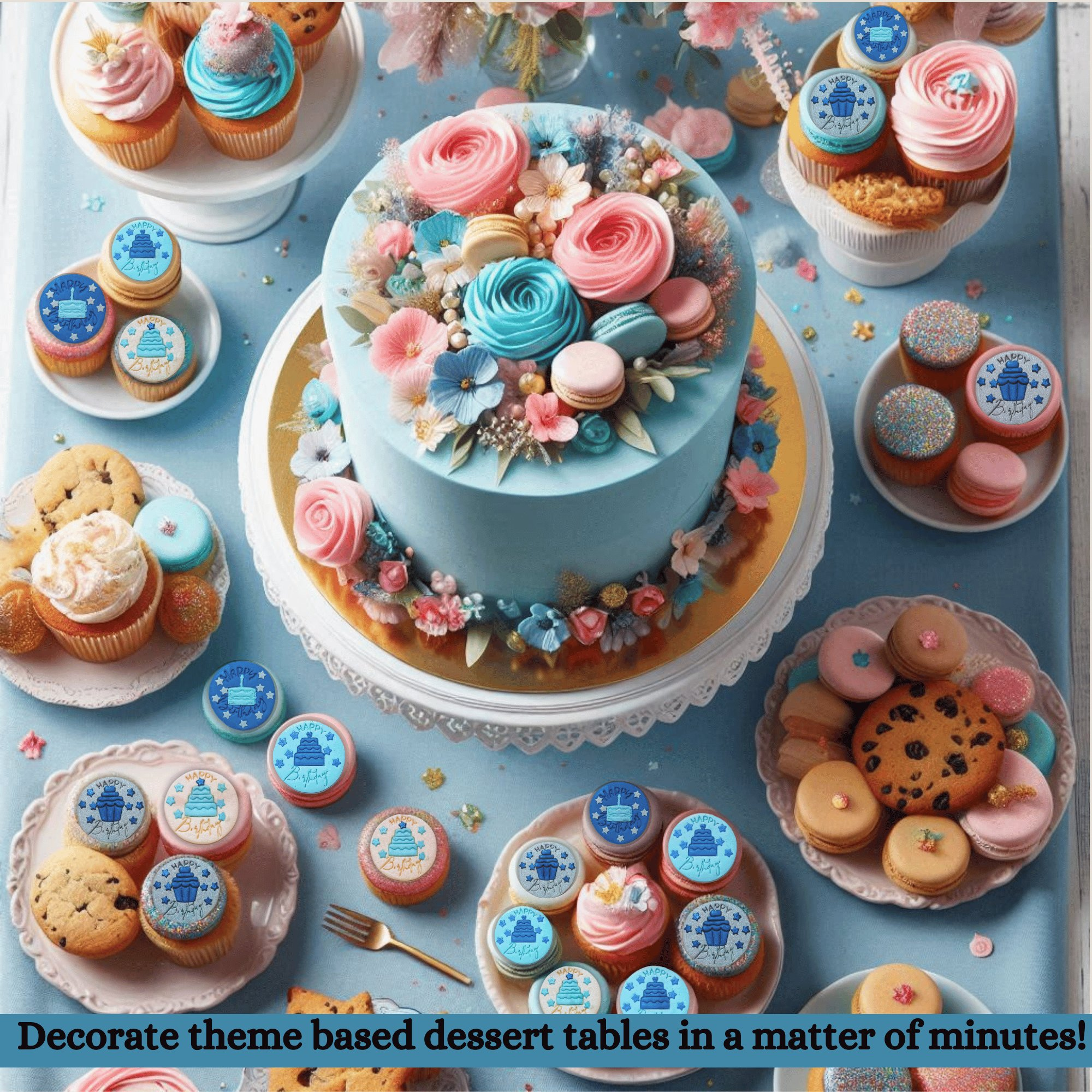 Confect Happy Birthday | Edible Celebration Topper | Grocsy