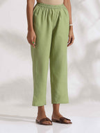 trueBrowns Green Slub Kurta Set | Grocsy