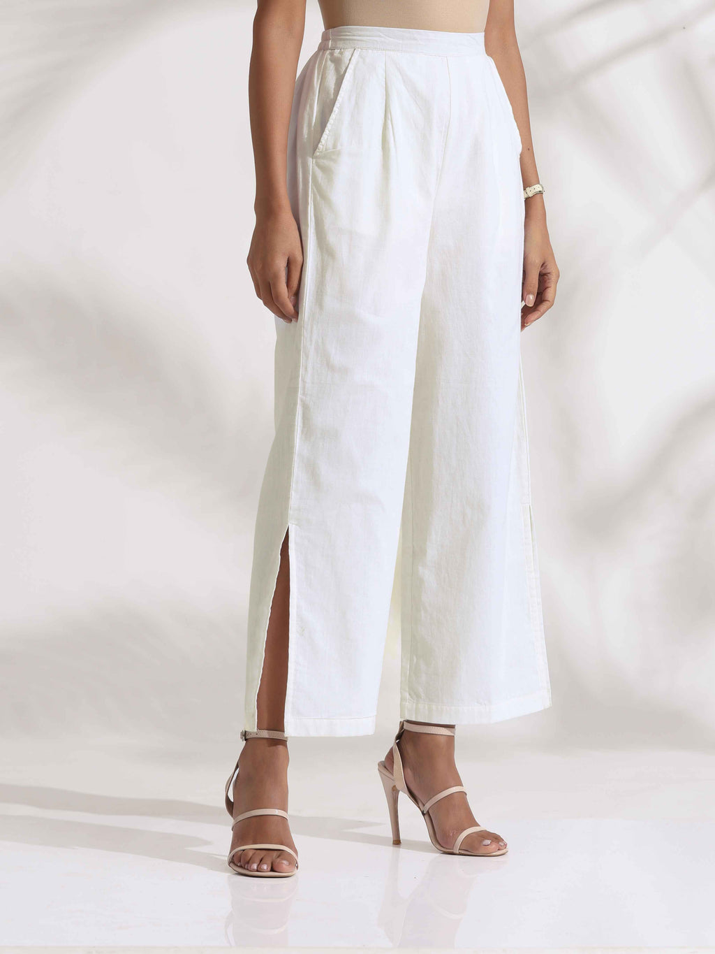 trueBrowns White Cotton Check Shirt Co-ord Set | Grocsy