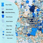 Confect Boys Baby Shower Sprinkles | Baby Blue Sprinkles for Cake & Cupcake Decorating | Grocsy