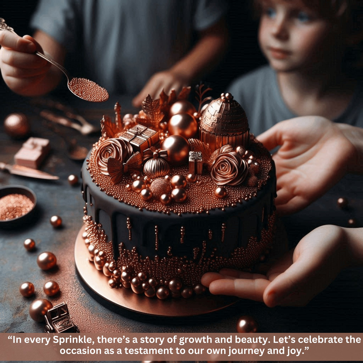 Confect Sprinkles for Cakes & Cupcakes Decoration | USP-21(Bronze) | Grocsy