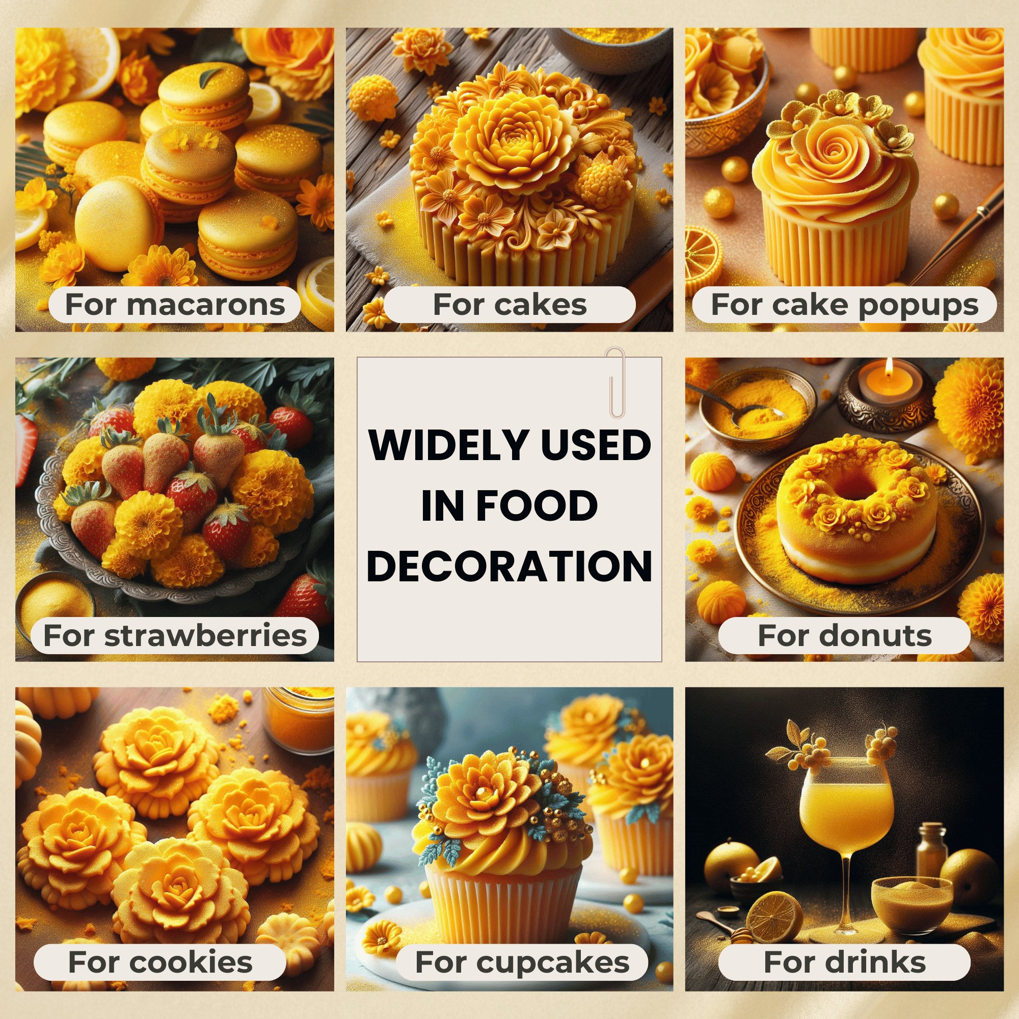 Confect Marigold Yellow | Edible Luster Dust | Grocsy
