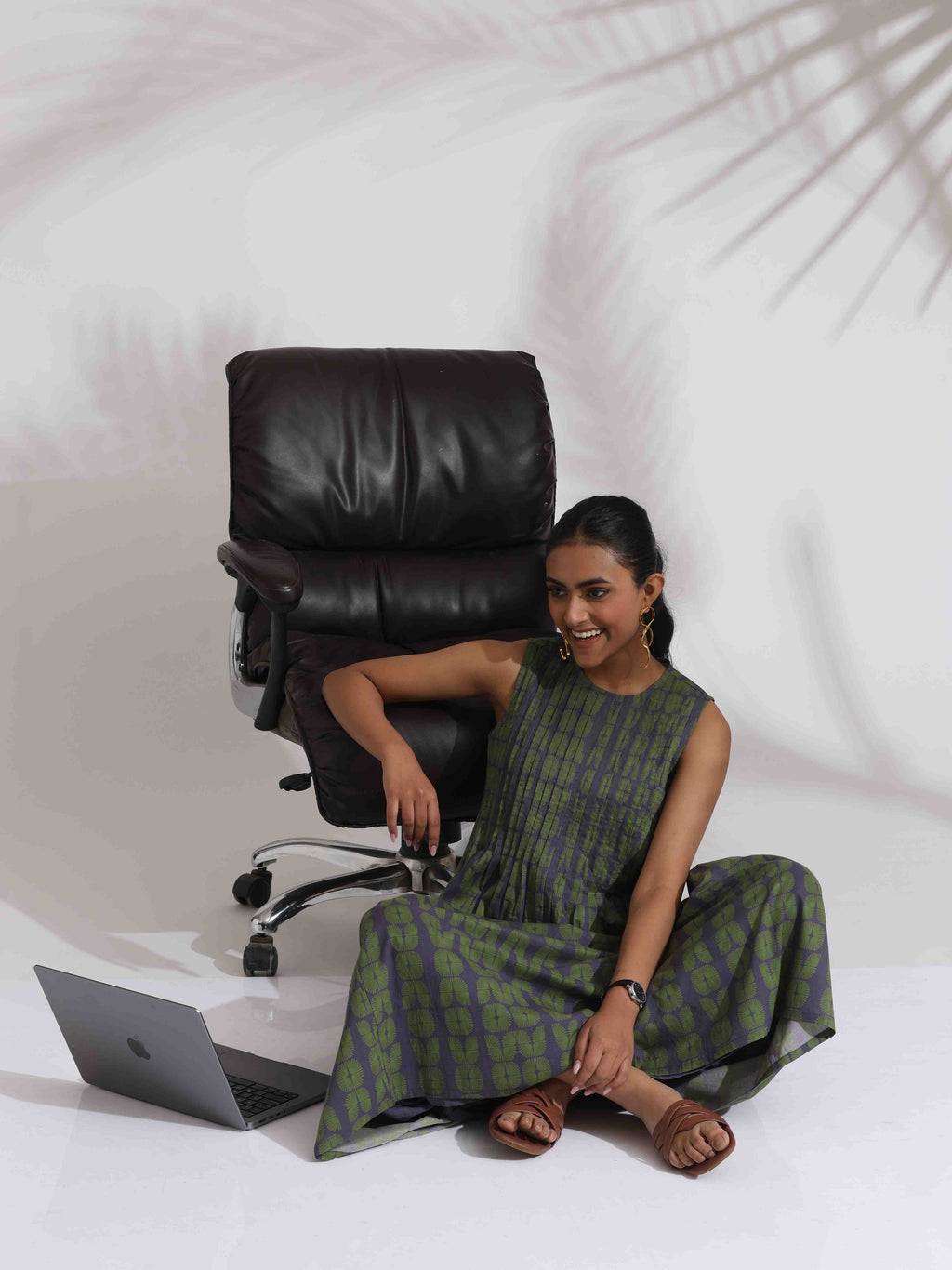 trueBrowns Grey Cotton Skirt Co-ord Set | Grocsy