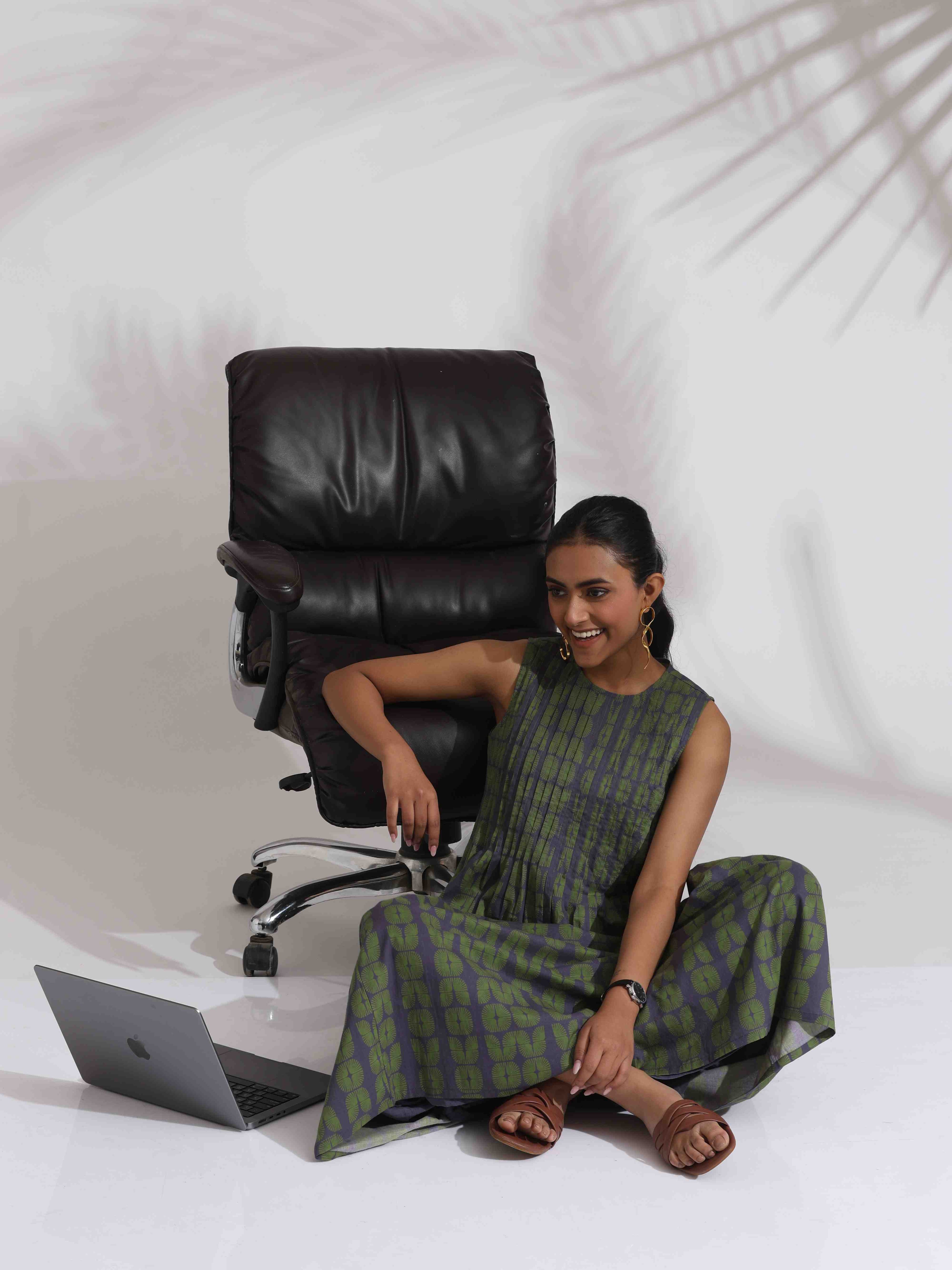 trueBrowns Grey Cotton Skirt Co-ord Set | Grocsy