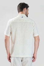 Xkind Tiger Printed Natural Linen Relaxed Fit Shirt | Grocsy