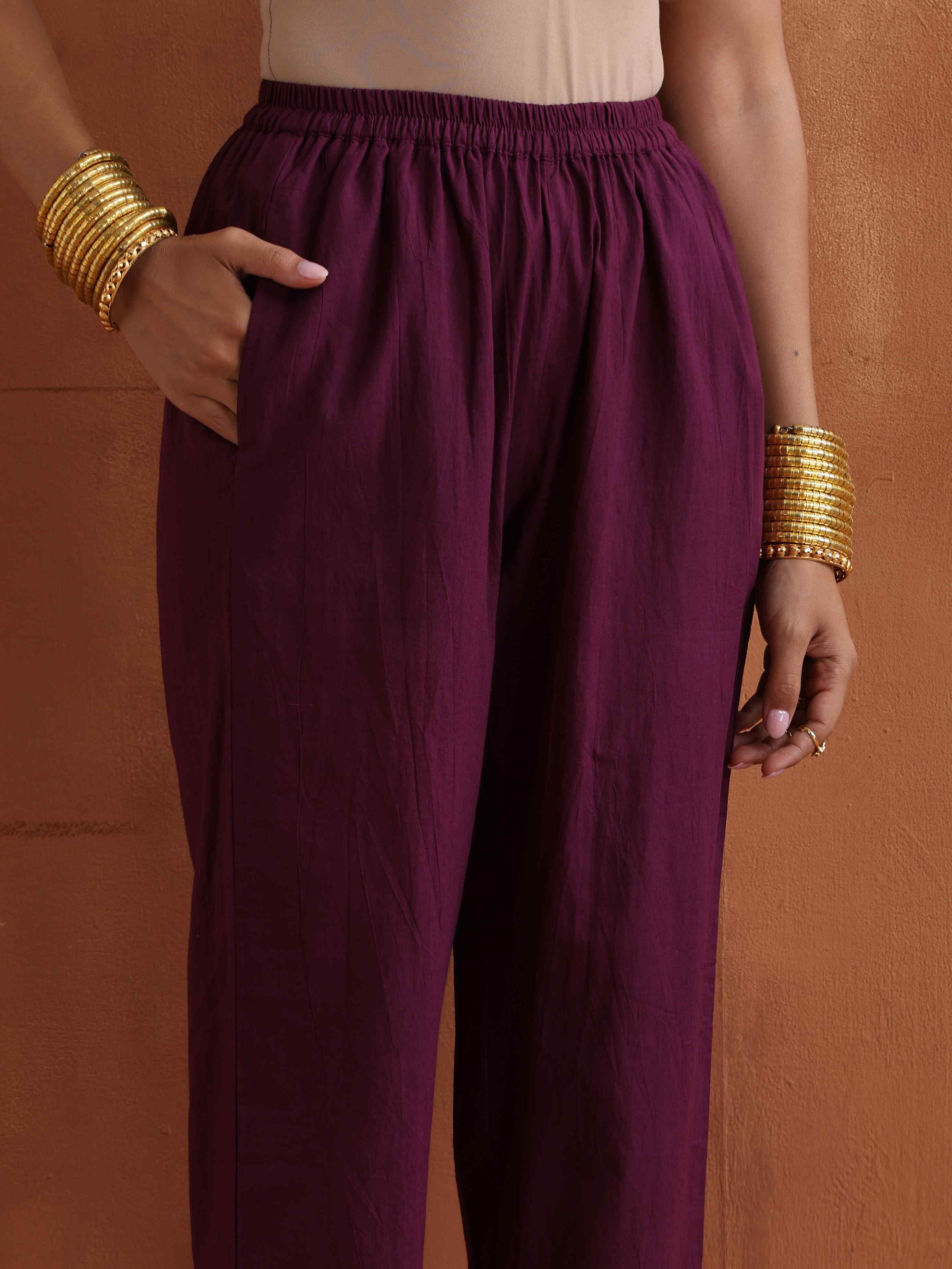 trueBrowns Pink Metallic Flared Anarkali Kurta Set | Grocsy