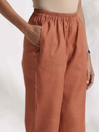 trueBrowns Rust Slub Co-ord Set | Grocsy