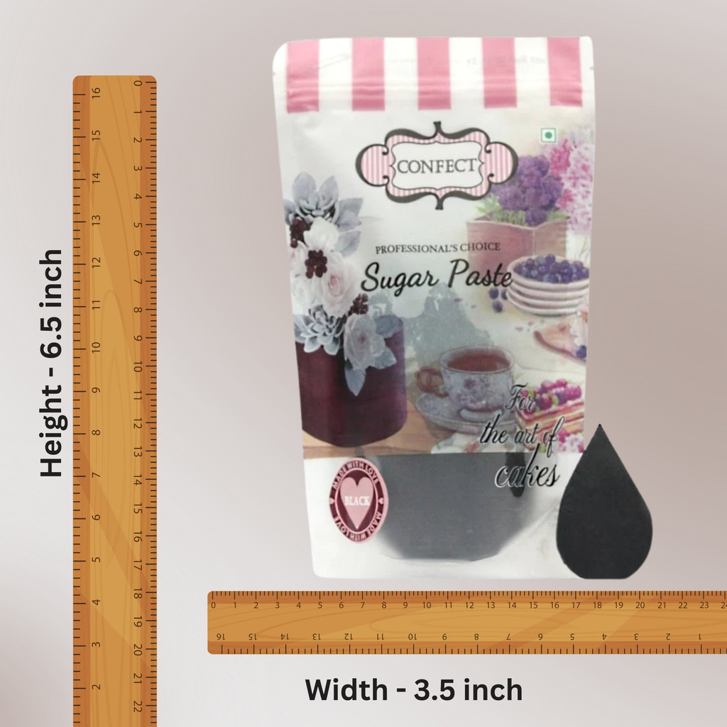 Confect Black Fondant | Edible Sugarpaste | Grocsy