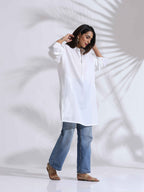 trueBrowns White Unisex Freesize Kurta | Grocsy
