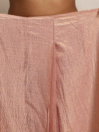 trueBrowns Pink Gold Metallic Ready To Wear Saree | Grocsy