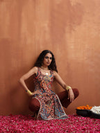 trueBrowns Cola Print Straight Kurta Set | Grocsy