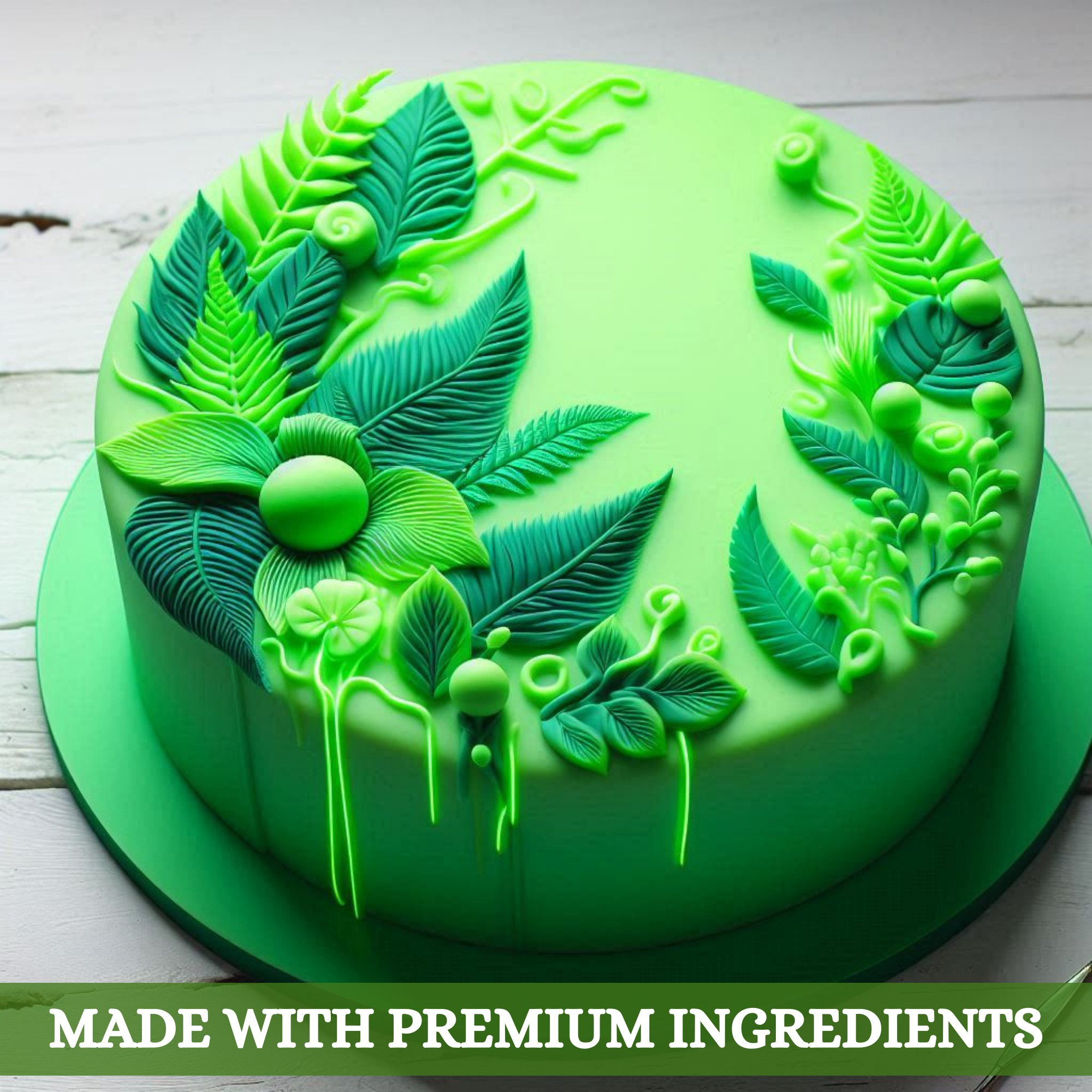 Confect Neon Green Fondant | Edible Sugarpaste | Grocsy