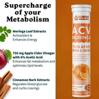 BOOSTIQ ACV Moringa & Cinnamon Effervescent Tablets - Orange Flavour | Grocsy