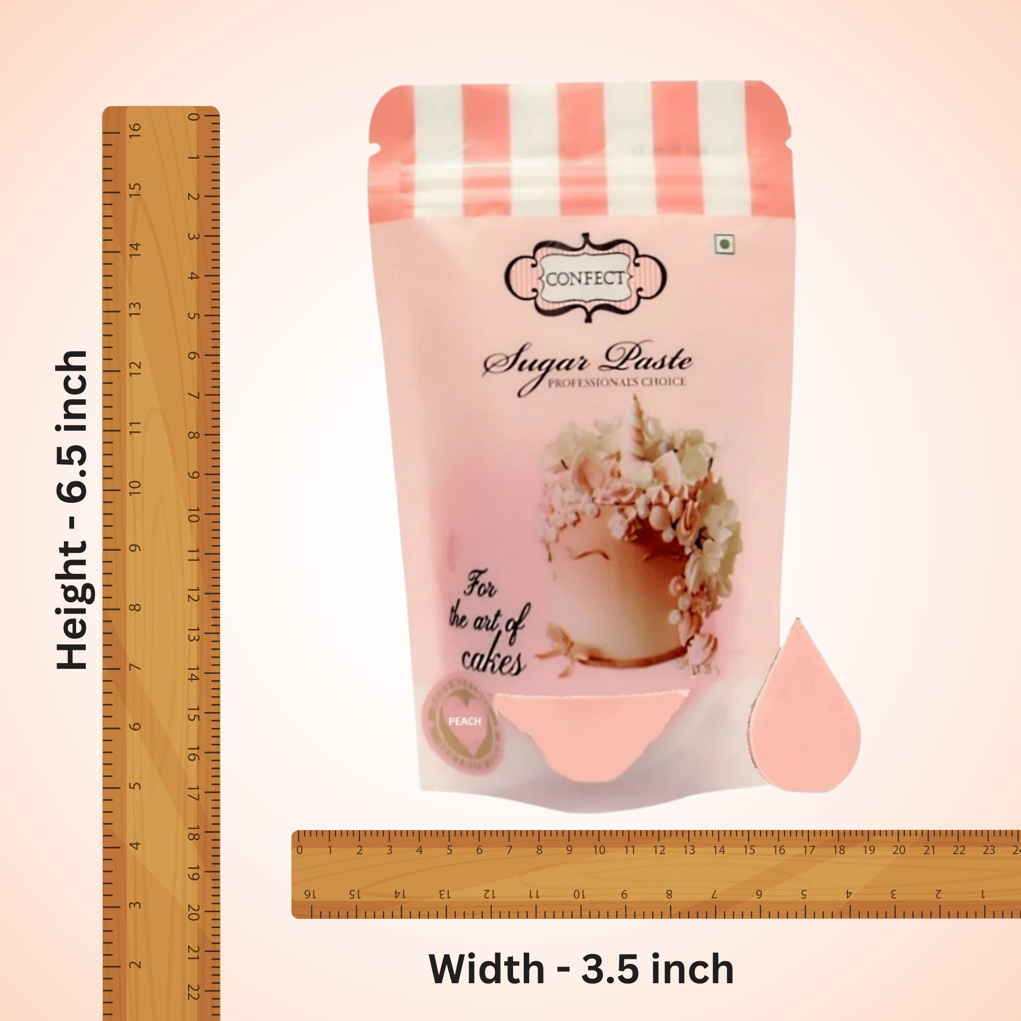 Confect Peach Fondant | Edible Sugarpaste | Grocsy