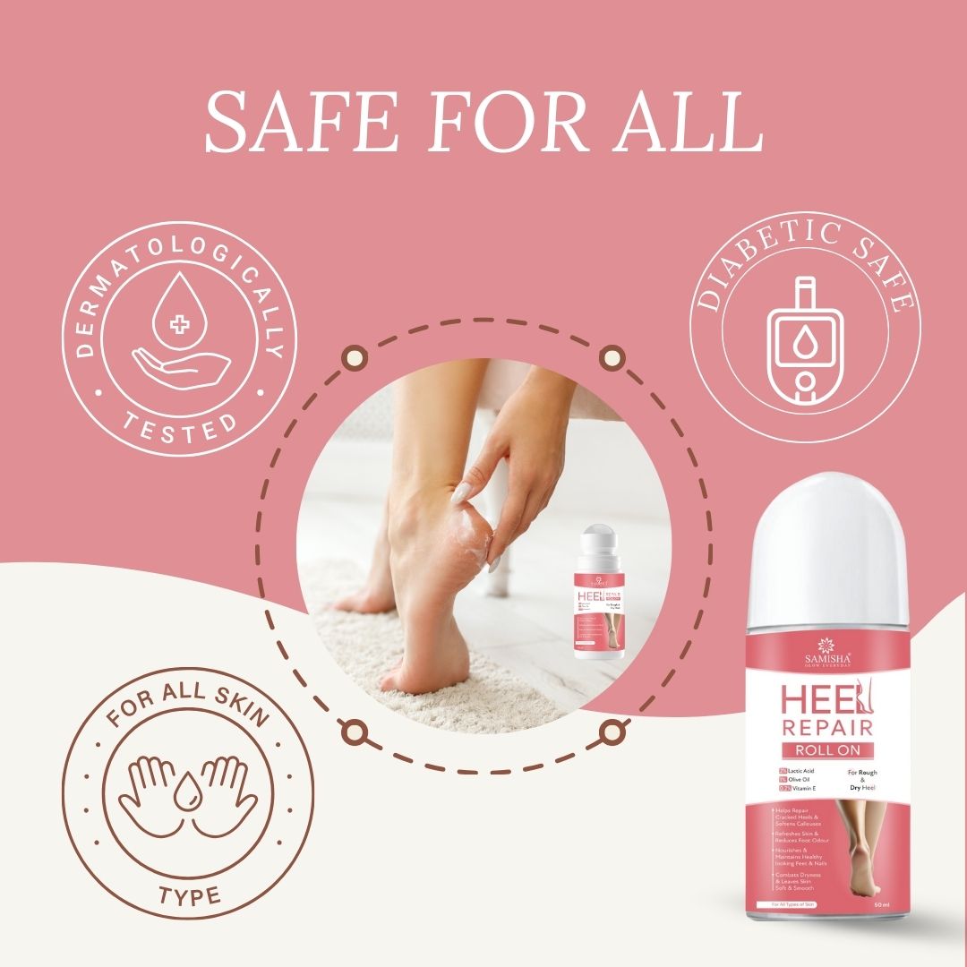 Samisha Foot Cream & Heel Repair Roll On | Grocsy
