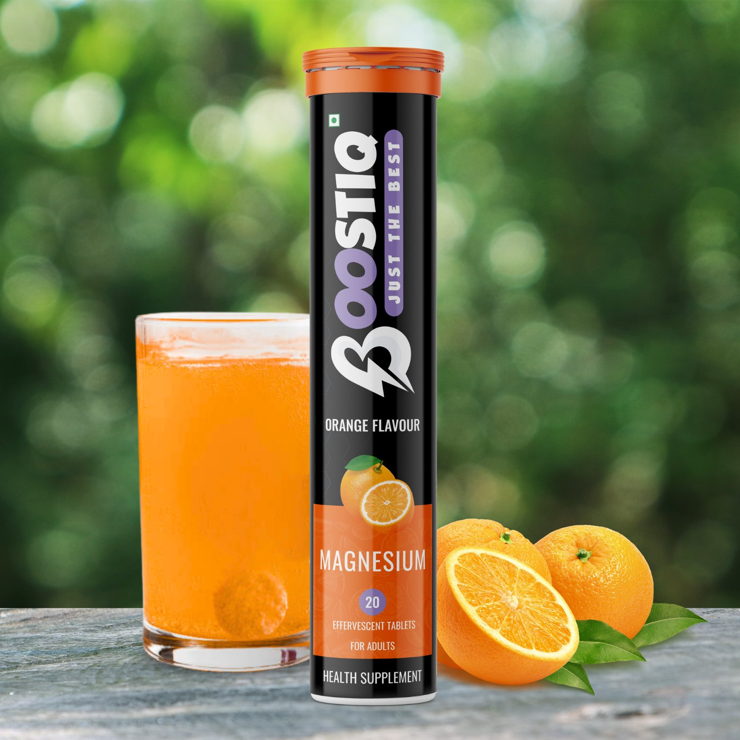 BOOSTIQ Magnesium Effervescent Tablets - Orange Flavour | Grocsy